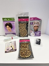 Vintage Beauty Accessory Lot Sleep Masks Shower Cap Hair Nets Brush Mr Remi NOS