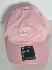 Nike Club Cap Pink Adjustable Futura Unstructured Baseball Hat Girls S/M