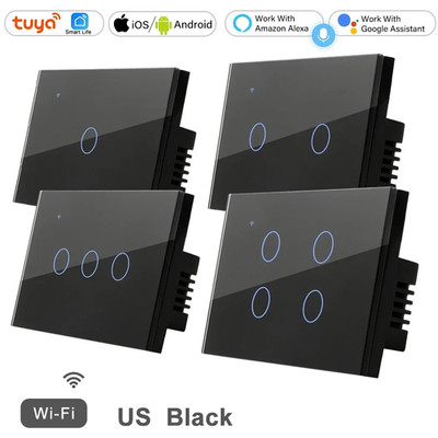Tuya Smart Life Timer on off Touch Switch with No Neutral Wifi US AU Israel Braz