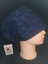 Navy / Stars Euro Style Women's Scrub Cap