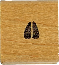 Deer/Animal Hoof Footprint Rubber Stamp for Crafting and Card Making
