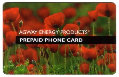 45m Agway Energy Products (Red Flowers) SPECIMEN Phone Card