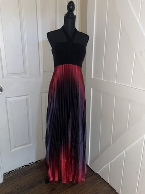 black and red flowy dress Wedtrend Women Black Red Bridesmaid Dress With Slit Sheath Spaghetti Straps  Maxi Wedding Party Dress – WEDTREND