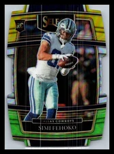 2021 Panini Select - Concourse Simi Fehoko #83 Green & Yellow Prizm Die-Cut (RC)