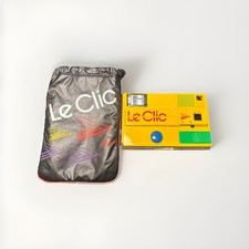 Vintage Le Clic Film Camera With Bag, Powers On and Flash Works, NOT FILM TESTED