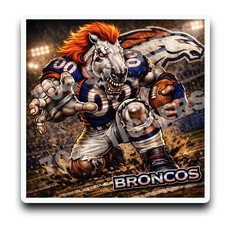 Denver Broncos Logo All Weather Vinyl Sticker/Decal 5" free shipping