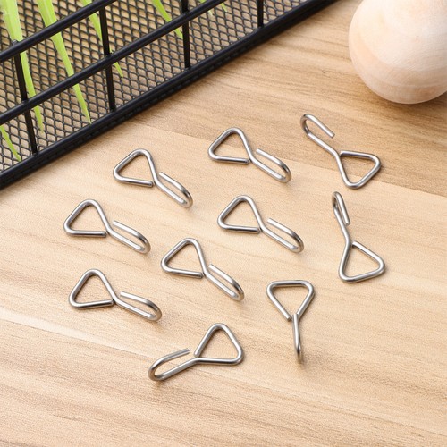 100 Pcs Metal Hook Hanger Hooks Stainless Steel for Hanging Car Seat - Foto 6 di 12