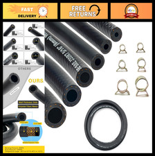 6pcs Fuel Line Hose With 30 Clamps 18-12 Id Rubber Nbr For Lawn Mowers Atv