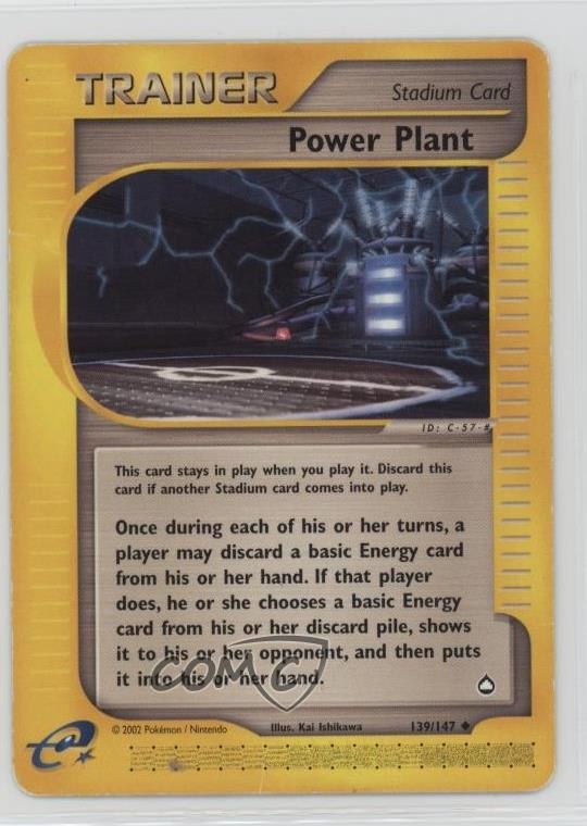 Power Plant Pokemon e-Card Series Aquapolis #139 2003