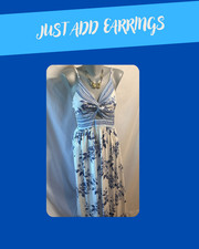 ANGIE V NECK TWIST FRONT CUT OUT Size S Dress With Necklace
