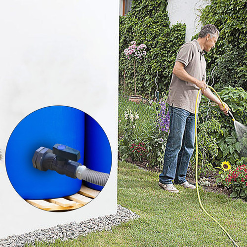 3 Stück 3/4 Zoll Regentonne Zapfen Set, Wassertonne PVC Garten Umsteller Set... - Bild 4 von 6