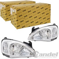 2X TYC H7/H7 Scheinwerfer Links+Rechts FüR Opel Corsa C Combo VOR 2003 Facelift