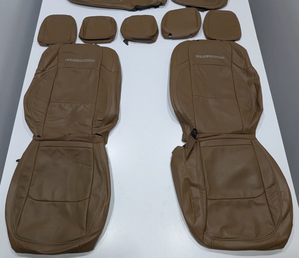 Fundas de asiento de despegue de fábrica para Jeep Wrangler Rubicon 2018-2023 4 puertas W115 Foto 2 de 4