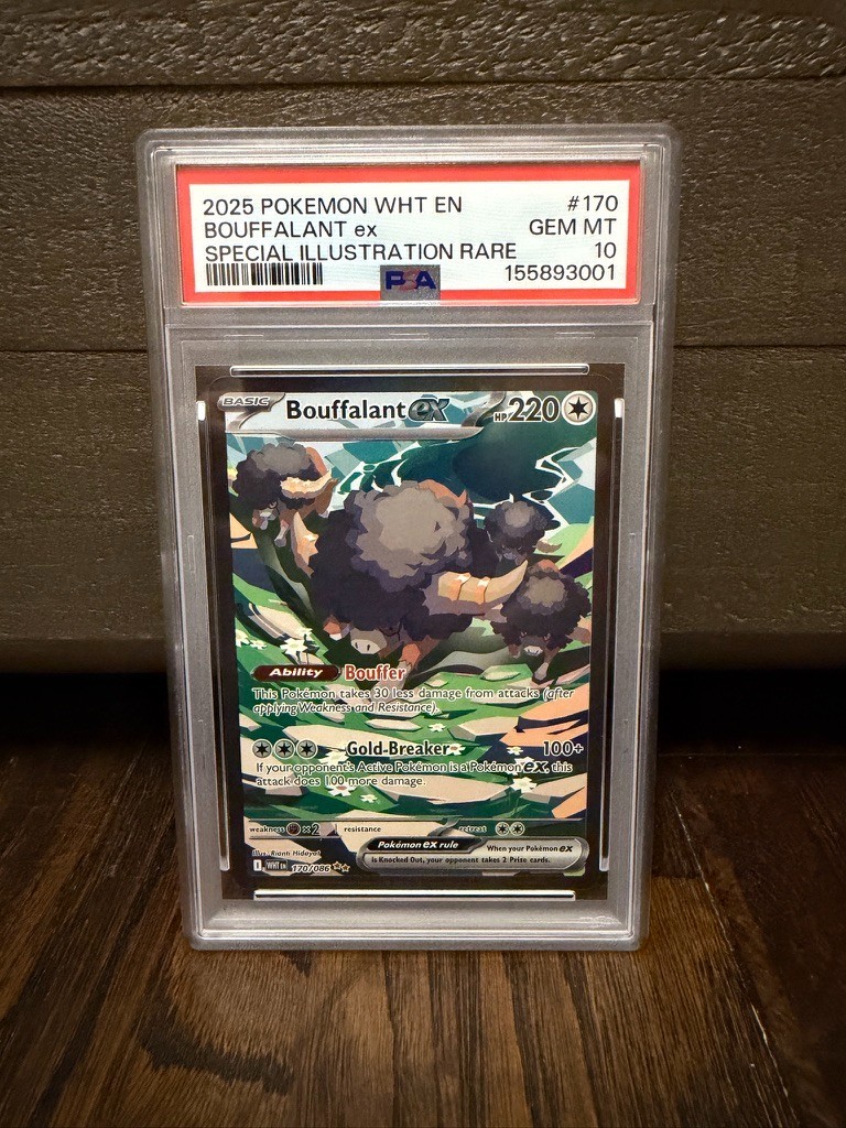2025 POKEMON WHT EN-WHITE FLARE SPECIAL ILLUSTRATION RARE BOUFFALANT EX PSA 10