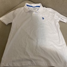 U.S. Polo Assn. Boys white Short Sleeve Polo Shirt
