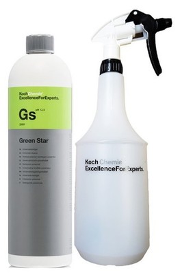 Koch Chemie Green Star GS Universalreiniger 1 Liter + Zylinderflasche +Sprühkopf