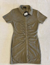 NWT White Fox Island Escape Mini Dress Khaki Size L
