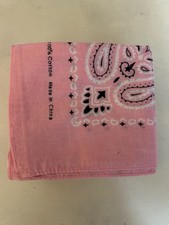 7 Pink Paisley Bandanas; New