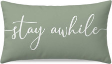 Decorative Throw Pillow Cover 12X20 Inch, Soft Lumbar Cushion Case with Quote St