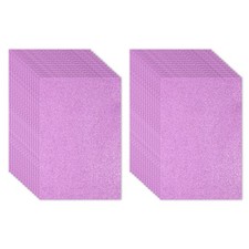 30 Sheets 2mm Glitter Foam Sheet EVA Paper with Back Adhesive, Lavender