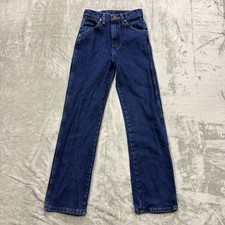 Wrangler Cowboy Cut Jeans Boys Size 12 Slim 13MWBD1 Dark Wash Denim Straight Leg