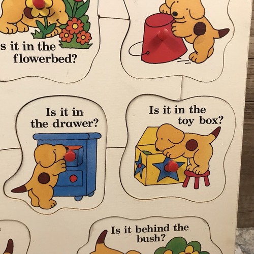 VINTAGE ERIC HILL SPOT THE DOG JIGSAW PUZZLE "WHERE IS SPOT'S BONE" CIRCA 1985 - Picture 4 of 12