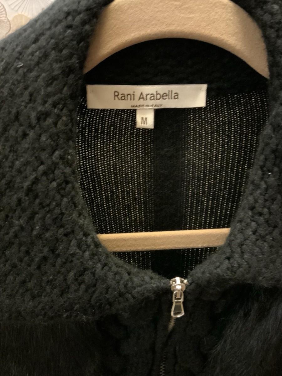 Rani Arabella Cashmere And Mink women’s Sweater, Black, Size Medium View 2