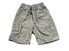 Oshkosh Boys Shorts Cargo Tan Elastic Waist Pull On Drawstring Khaki Size 5