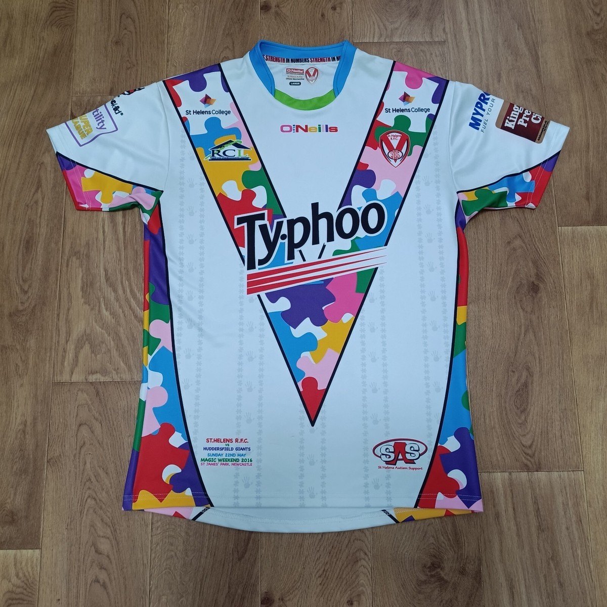 St Helens Magic Weekend 2016 Rugby Shirt O'Neills SIZE L UK