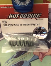 HotBodies By:hpi 61504 Shock Spring 14x40x1.1mm(Frt/Wht/68gf/2pc)NOS🇺🇸Shipped