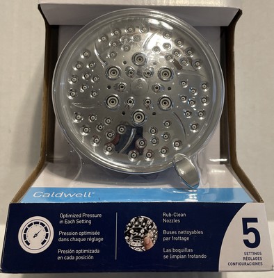 Moen Caldwell Chrome Shower Head 2.5-GPM. 5 Settings. NEW IN BOX