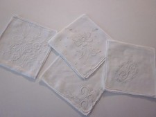 HANDKERCHIEFS LADIES VINTAGE FLORAL SET OF 4 COTTON 12x11 HANDKERCHIEF SET  32