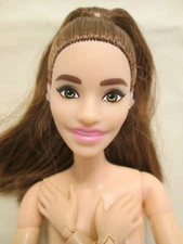 Nude Barbie Fashionistas # 187 Hybrid Doll Made to Move Body Hearing Aids Smile 
