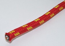 TRIUMPH NORTON BSA CLASSIC VINTAGE RED YELLOW BRAIDED COPPER HT LEAD PER 36"
