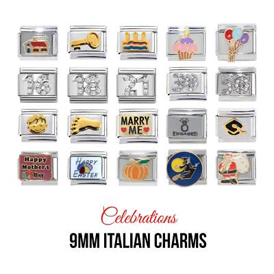 Celebrations 9mm Italian Charm - Passend für 9mm Klassische Italienische Bettelarmbänder