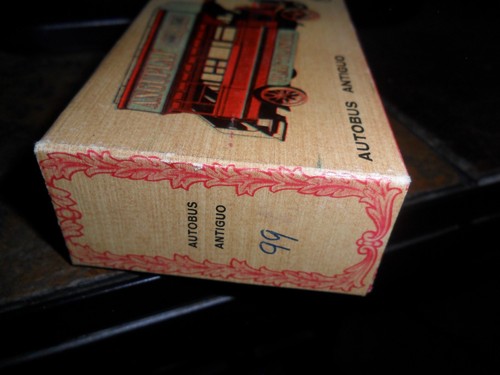 1958 Vintage Anguplas Mini Cars Autobus Antiguo Red Bus #9 Made Spain 1/86 Scale - Picture 2 of 8