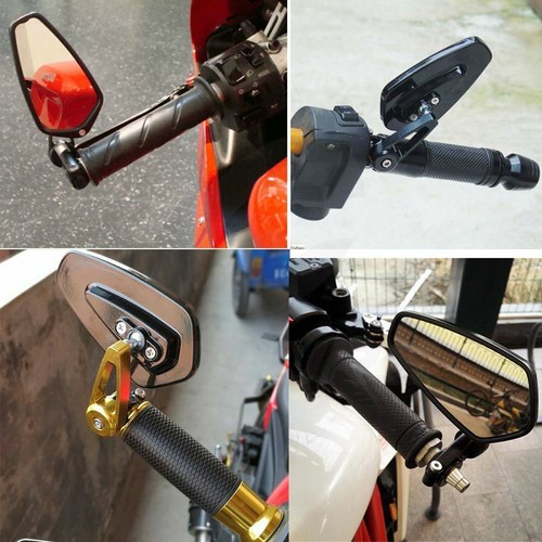 22mm 7/8" Bar End Rear View Mirrors For Honda Grom, Kawasaki, Ducati, Suzuki - Picture 5 of 11