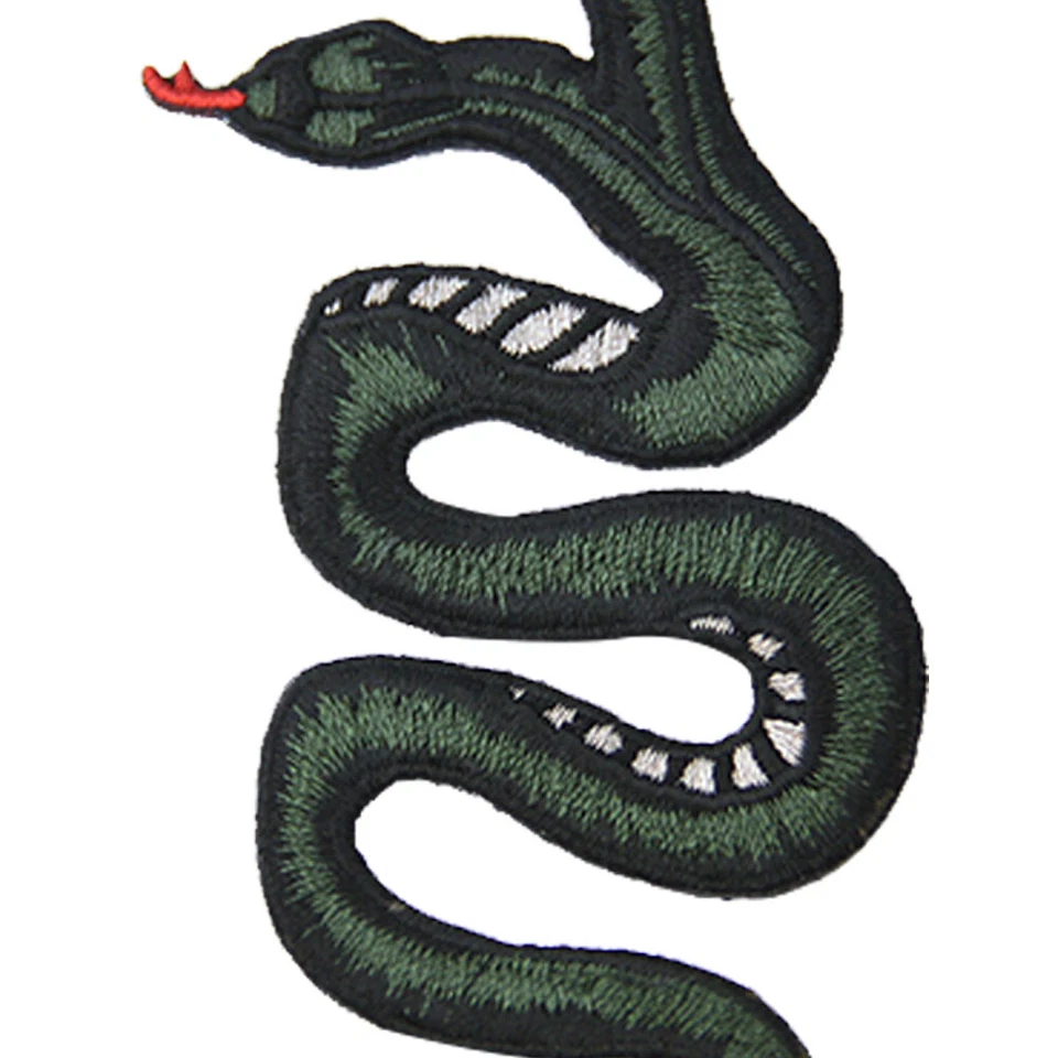 Embroidered Patches Iron Sew On Patch transfers Badge appliques Two-headed snake - Image 2 of 4