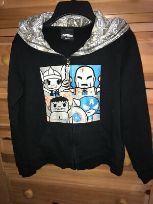 Women's Tokidoki Marvel Comics Black Zippered Hoodie Jacket S