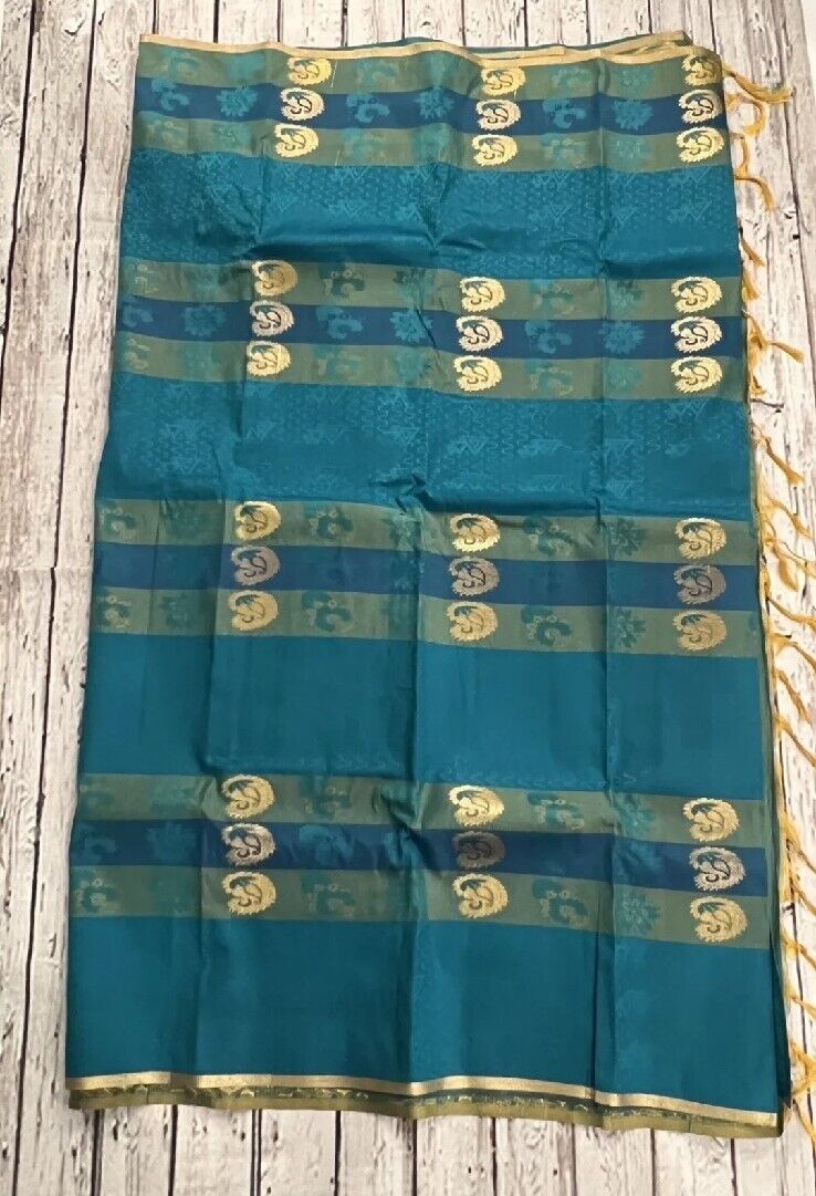 Vintage Peacock Motifs Saree+ stitched blouse  2 … - image 6