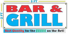 Full Color BAR  GRILL Sign NEW XL Larger Size Best Quality for the   