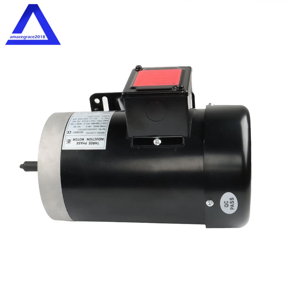 2 HP 3 Phase General Electric Motor 56C Frame 1800 RPM TEFC 230 / 460 Volt - Image 2 of 4