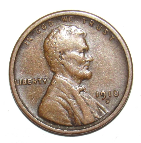 1918 S Lincoln Cent XF (O14)