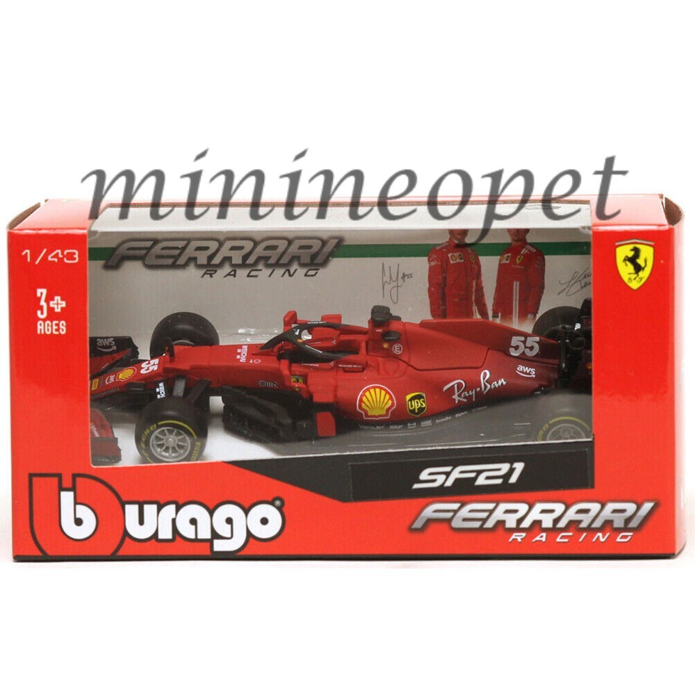 BBR 1/43 Ferrari SF21 F1 2021 N.55 サインツ BBURAGO FORMULA F 1 2021 FERRARI SF21 1/43 #55 CARLOS SAINZ RED
