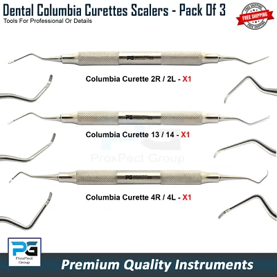 PROXPECT GROUP® COLUMBIA UNIVERSITY CURETTE 2R,4R/4L DENTAL TOOLS PERIODONTAL CURETTES DENTISTRY
