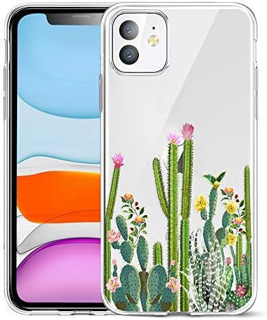 Case Compatible with iPhone 11 Clear with Design Slim Protective Soft TPU Bumper