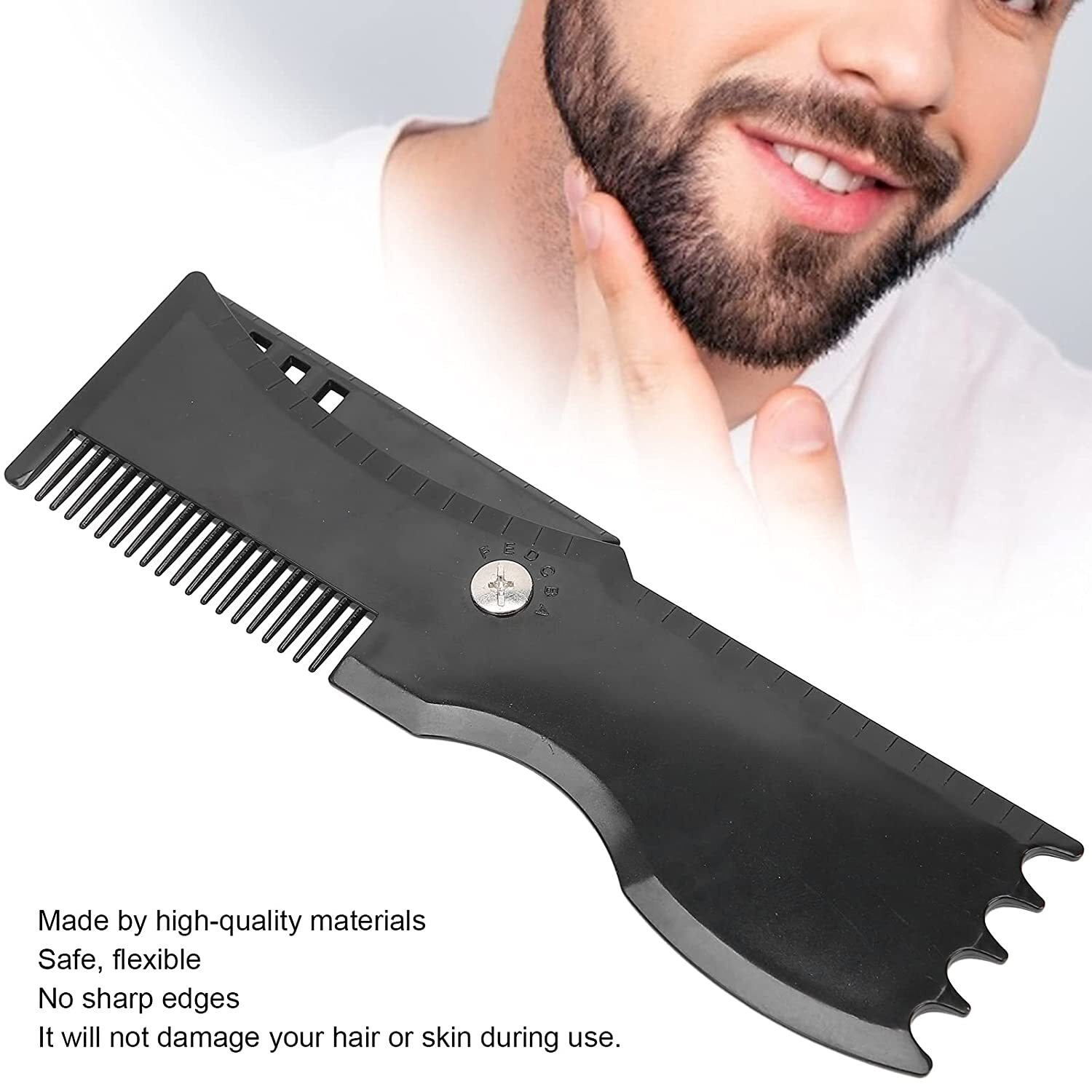Beauty Tools Black Adjustable Template Beard Comb Comb Beard Styling ...