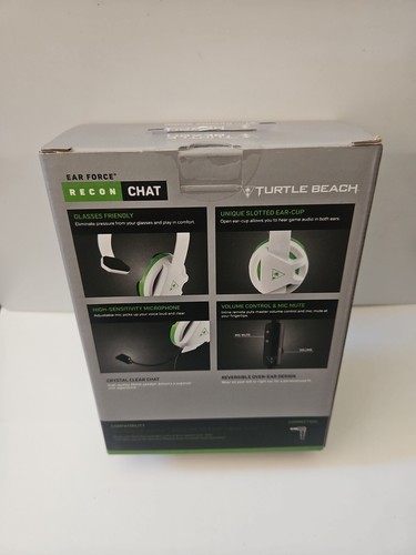 Xbox One Turtle Beach Recon Chat Gaming Headset for Xbox One White/Green Sealed - Picture 3 of 7
