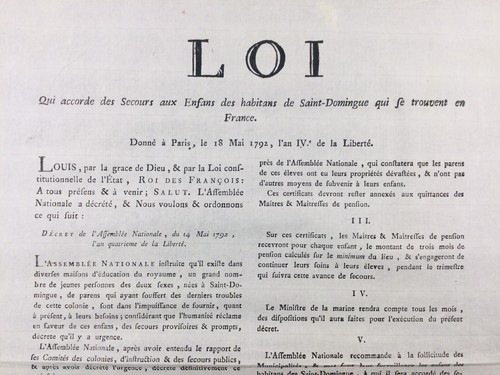 Haiti Enfants De Saint Domingue 1792 Antilles Colonie Revolution Française Aix - Picture 1 of 8