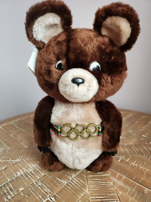 Vintage 1980 Olympics Misha Bear Moscow Russia R Dakin Plush